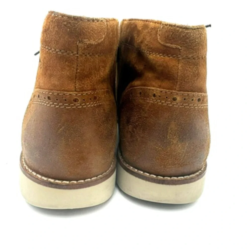 CLARKS Boots Men's 13 Raspin Limit‎ Tobacco Brown Suede Leather #26103203